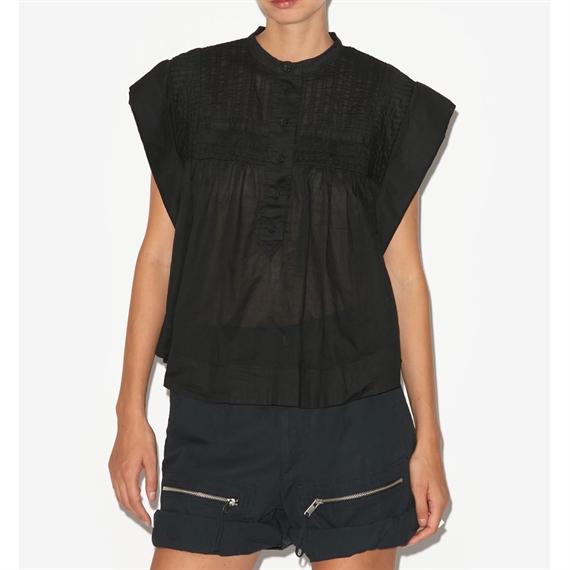 Isabel Marant Leaza Top, Faded Black